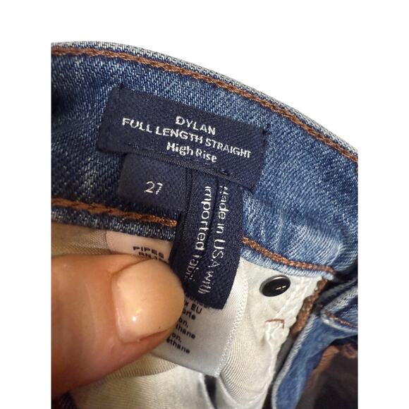 Veronica Beard Dylan Cuffed Straight-Leg Jean in Thriller Wash Sz. 27 - Picture 5 of 7